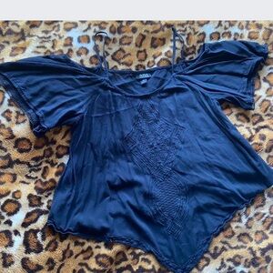 Anna Women's Black Off-Shoulder Top